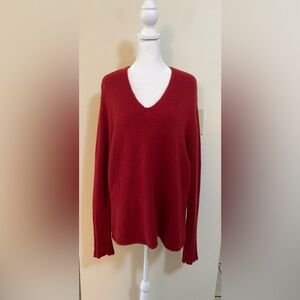 Mendocino Women’s 100 % Cashmere V- Neck Sweater Pullover Size 1X.